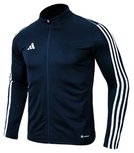 Adidas Men Tiro 23 L Jackets Running Navy Casual Shirt GYM Tee Top Jersey HS3503 - Picture 1 of 7