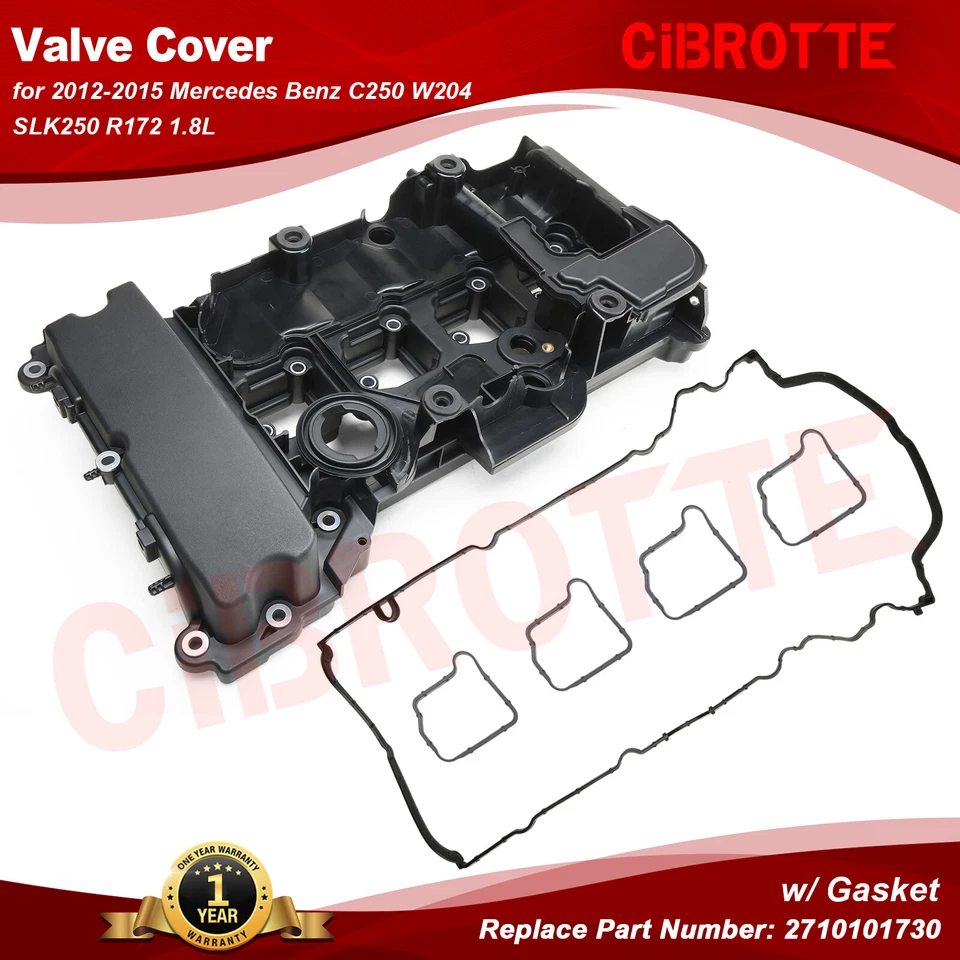 Valve Cover w/ Gasket for 2012-2015 Mercedes Benz C250 W204 SLK250 R172 1.8L🏅 - Image 1 of 4