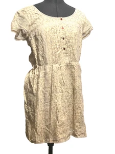 Falmer Heritage Dress Women Medium Baby doll Short Lace Trim Button Size 12 - Picture 1 of 16