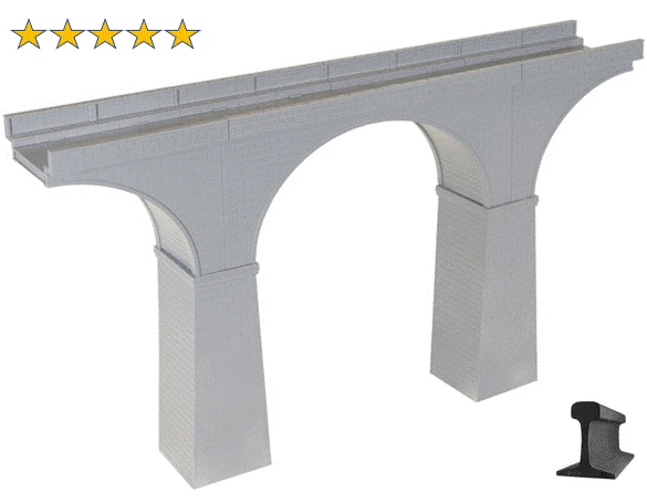 Atlas HO Scale ~ New 2025 ~ Double Track Concrete Viaduct Bridge ~ 70000224 - Image 1 of 1