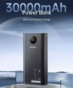 30000mAh Power Bank Fast PD Portable Battery Charger 30W For iPhone Samsung Mi - Picture 1 of 14