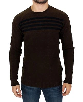 COSTUME NATIONAL C'N'C Brown Striped Crewneck Pullover Sweater IT52 /XL RRP $420 - Image 1 of 4