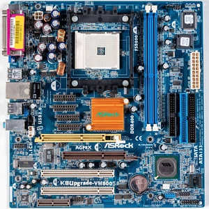Placa madre ASRock K8Upgrade-VM800 Socket 754 MicroATX AMD Athlon 64 AGP retro - Imagen 1 de 6