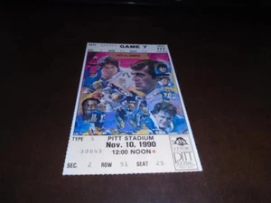 1990 TEMPLE AT PITT COLLEGE FOOTBALL TICKET STUB EX-MINT  - Picture 1 of 2
