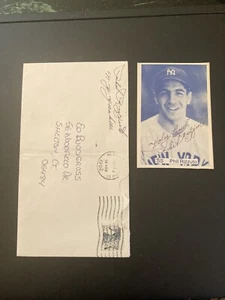 Two vintage Phil Rizzuto autos 1975 TCMA w original TTM envelope RARE Yankees - Picture 1 of 5