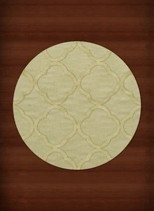 Green Quaterfoil Trellis Print Transitional Area Rug Geometric DV8 - Picture 1 of 12