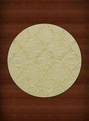 Green Quaterfoil Trellis Print Transitional Area Rug Geometric DV8 - Image 1 of 2