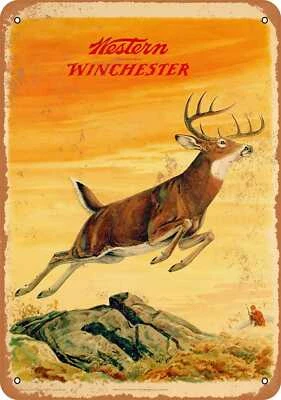METAL SIGN - 1958 Western Winchester Deer -- Vintage Look - Image 1 of 2
