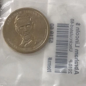 2010 P Abraham Lincoln Presidential Dollar Uncirculated Coin US Mint - Picture 1 of 4