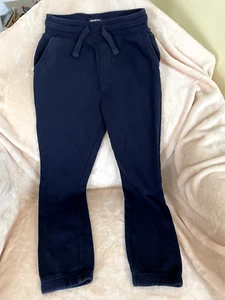R27- NWOT Oshkosh Unisex 8 dark blue soft Fleece pull-on sweatpants pockets - Picture 1 of 6