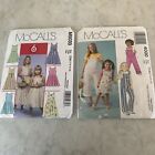 Lot Of 2 McCall’s Pattern Uncut  Girl’s Size (7-8-10-12) Summer Overalls Dresses