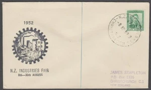 NEW ZEALAND SPECIAL CANCELLATION INDUSTRIES FAIR COVER 1952 (ID:10/D25684) - Picture 1 of 1