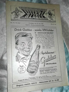 1957/8 SWEDISH LEAGUE GAIS GOTEBORG V HALMSTAD - Picture 1 of 1