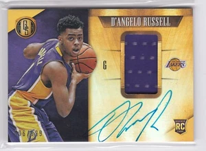 2015-16 Panini Gold Standard #201 D'Angelo Russell RC Jersey Auto 6/199 Lakers - Picture 1 of 2