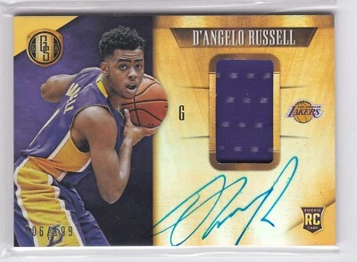 2015-16 Panini Gold Standard #201 D'Angelo Russell RC Jersey Auto 6/199 Lakers - Image 1 of 2