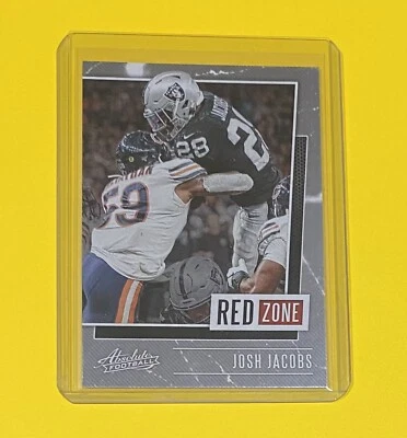 2020 Panini Absolute Josh Jacobs RED ZONE INSERT Las Vegas Raiders #RZ-JJ 🔥 - Image 1 of 2