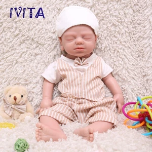 Lifelike Reborn Baby Doll Like A Real Baby 19''Full Silicone Infant Sleeping Boy - Picture 1 of 10