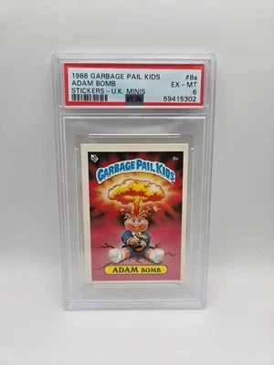 Garbage Pail Kids PSA 6 Adam Bomb UK Minis | 8a | GPK Stickers - Image 1 of 2