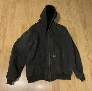 Vintage Carhartt J130 MOS Moss Green Hooded Jacket X Large Tall LESEN - Bild 1 von 16