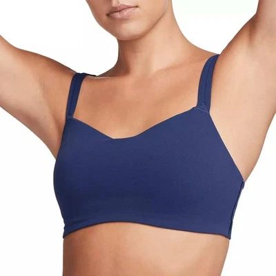 Sujetador deportivo acolchado con soporte ligero Nike Zenvy para mujer InfinaSoft azul marino entrenamiento grande Foto 1 de 4