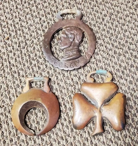 Vintage Messing Medaillon Pferdestall Medaille Sattel Schärpe Ornament Stall Kunst Set - Bild 1 von 5