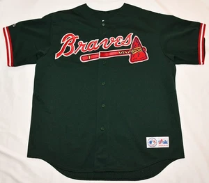 Majestic Street Retail Atlanta Braves dunkelgrün Trikot XXL 2XL (Naht) rot - Bild 1 von 17