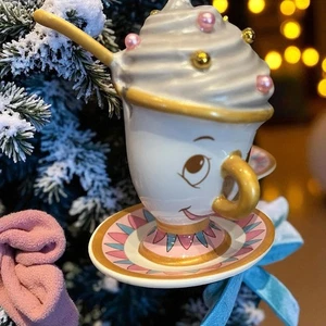 Disney Beauty and The Beast Sugarplum Fairytale Chip Teacup Christmas Ornament - Picture 1 of 2