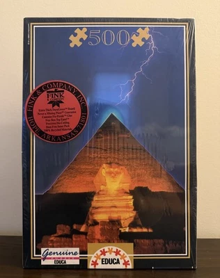 NIB Educa (500 pc) Puzzle - The Sphinx, Egypt; Great Pyramid of Khufu and Sphinx - Image 1 of 4