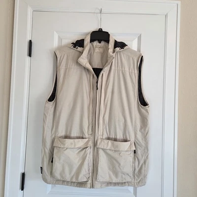 SCOTTeVEST Mens Vest XL QUEST 42 Pockets Khaki Beige Hooded TEC Travel Utility  - Image 1 of 4
