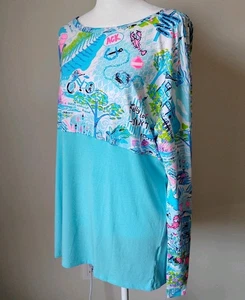 Lilly Pulitzer Finn Top XL Long Sleeve Tee Lilly Loves Nantucket NWOT - Picture 1 of 5
