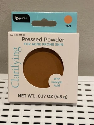 b.pure pressed powder for acne prone skin TAN clarifying salicylic acid - Image 1 of 3