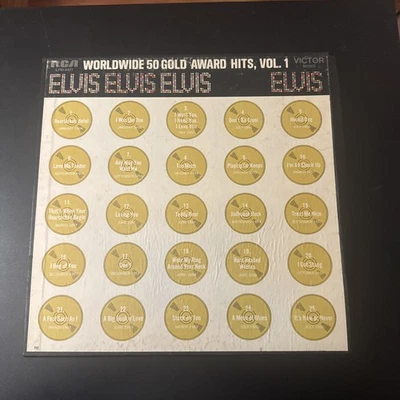 ELVIS PRESLEY - WORLDWIDE 50 GOLD AWARD HITS VOL 1 (4LP VINYL BOX SET)  1970!!! - Image 1 of 4