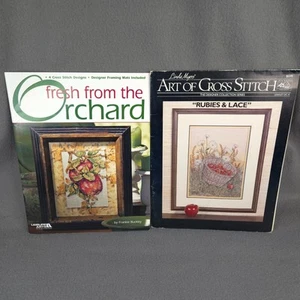 Lote 2 X Puntada Arte de X Puntada Gráfico RUBÍES Y ENCAJE, Recién salido del Libro del Huerto - Imagen 1 de 8