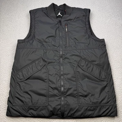 Jordan Chaleco Para Hombres Grande Negro Abombado Aislado Chaqueta Sin Mangas Baloncesto Foto 1 de 4