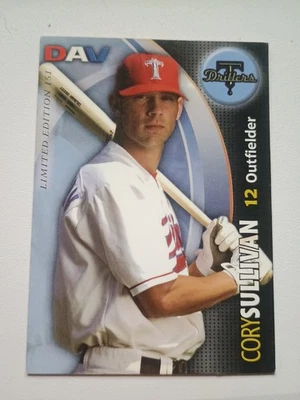 Cory Sullivan 2008 DAV Tulsa Drillers Rockies Minor League Baseball Card - Image 1 of 2