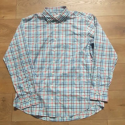 Camisa deportiva Peter Millar para hombre XL Chambly Crown Lite algodón elástico a cuadros LS Foto 1 de 4