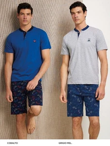 Pigiama uomo corto in jersey di cotone Enrico Coveri EP1171 - Picture 1 of 1