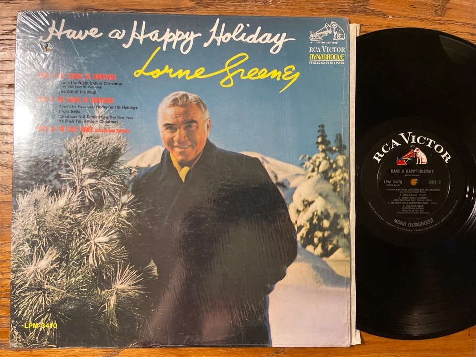 Lorne Greene Have A Happy Holiday Christmas LP RCA Mono + Shrink Bonanza TV M-!! - Image 1 of 4