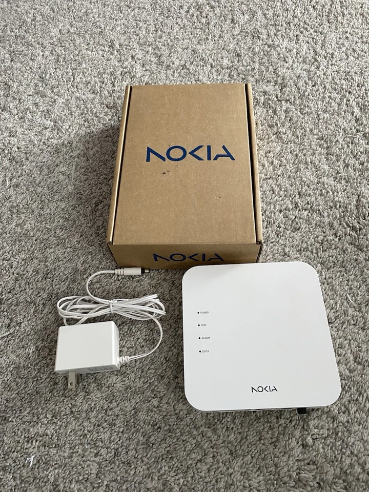 Nokia XS-010X-Q ONT 10G Fiber Optic Router Modem network  W Power supply + Box - Image 1 of 4