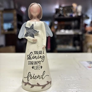 Angel Figurine You Are a Shining Star In My Life Friend Blossom Bucket 4.5 X 1.5 - Picture 1 of 3