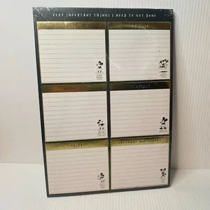 Disney x Typo Calendar Planner Sheets Mickey Mouse Black Gold NEW - Picture 1 of 7