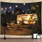 Camping Caravan Night Extra Large Tapestry Wall Hanging Background Photography