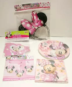 Platos diademas de mesa de fiesta de cumpleaños de Disney Minnie Mouse servilletas - Imagen 1 de 1