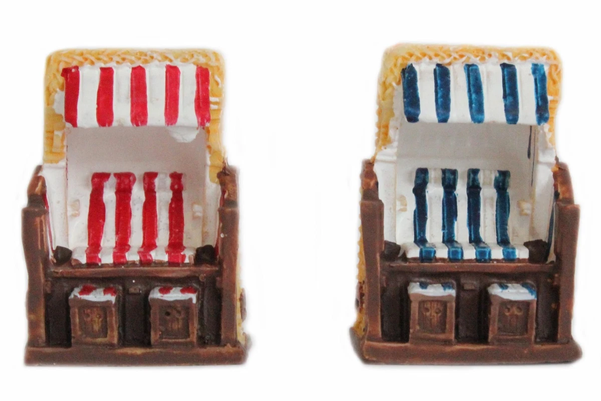 Mini-Stranddeko Set – Miniatur Strandkorb, Palme, Sonnenschirm & Mehr | Für Puppenhäuser, Deko & Kreative Projekte