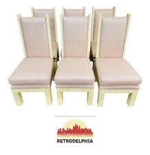 Vintage Modern Enrique Garcel Tessellated Dining Chairs - Set of 6