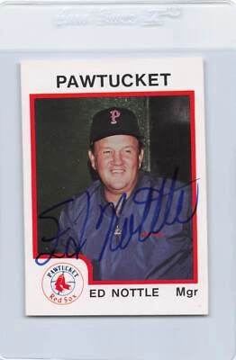 1987 Pro Cards #72 Ed Nottle Pawtucket Red Sox Signed Auto *K2954 - Image 1 of 2