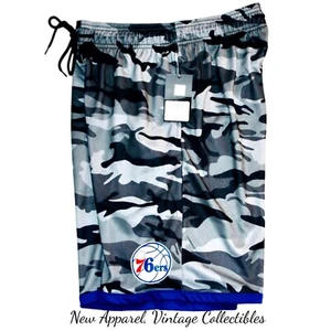 NBA Men's Size M Philadelphia 76ers Mesh Basketball Shorts w/Team Logo Knee Long - Picture 1 of 2