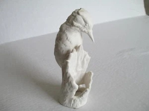 RARE-W. GOEBEL Woodpecker- 7" unglazed White porcelain -vintage 1967 - Picture 1 of 8
