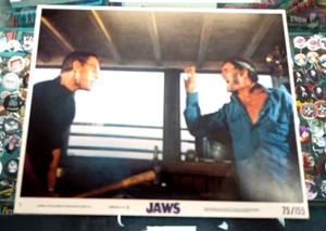 "Jaws" - color Mini Lobby Card 1975 - Roy Scheider/Robert Shaw - Picture 1 of 3