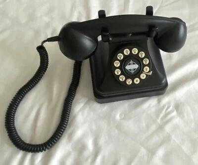 Crosley Model CR62 Classic Desk Phone Black Push Button Land Line Rotary Replica - Image 1 of 4